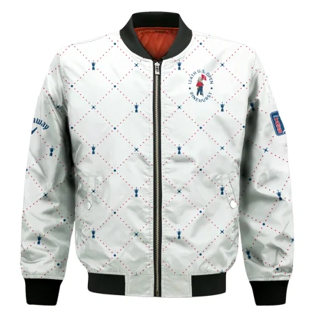 Argyle Pattern With Cup 124th U.S. Open Pinehurst Callaway Bomber Jacket Style Classic Bomber Jacket