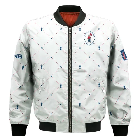 Argyle Pattern With Cup 124th U.S. Open Pinehurst Ping Bomber Jacket Style Classic Bomber Jacket