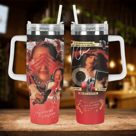 Ariana Grande Music Custom  Quencher 40oz Stainless Steel Tumbler HG With Handle