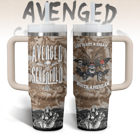 Avenged Sevenfold Music Custom Stanley Quencher 30oz or 40oz Stainless Steel Tumbler With Handle HG