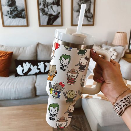 Hello Kitty Cartoon Halloween Custom  Quencher 40oz Stainless Steel Tumbler HG