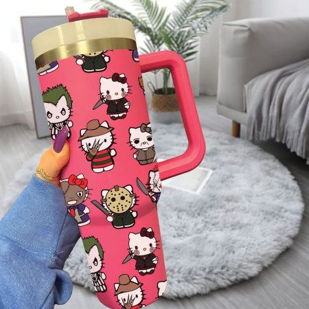 Hello Kitty Cartoon Halloween Custom  Quencher 40oz Stainless Steel Tumbler HG