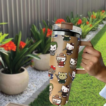 Hello Kitty Cartoon Halloween Custom  Quencher 40oz Stainless Steel Tumbler HG