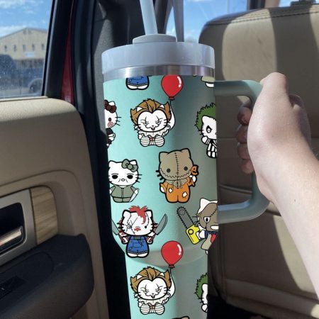 Hello Kitty Cartoon Halloween Custom  Quencher 40oz Stainless Steel Tumbler HG