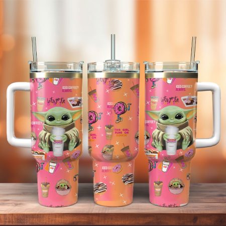 baby Yoda Star Wars Movies Custom  Quencher 30oz or 40oz Stainless Steel  Tumbler HG