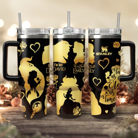 Beauty And The Beast Movies Valentine Custom Stanley Cup 40 oz 30 oz Tumbler With Handle