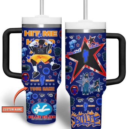 Billie Eilish Music Custom Stanley Quencher 30oz or 40oz Stainless Steel Tumbler With Handle HG