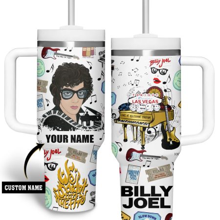 Billy Joel Music Custom Stanley Cup 40 oz 30 oz Tumbler With Handle