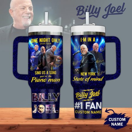 Billy Joel Music Custom Stanley Cup 40 oz 30 oz Tumbler With Handle