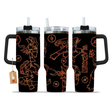 Blaziken Pokemon Anime Custom Stanley Quencher 30oz or 40oz Stainless Steel Tumbler With Handle HG
