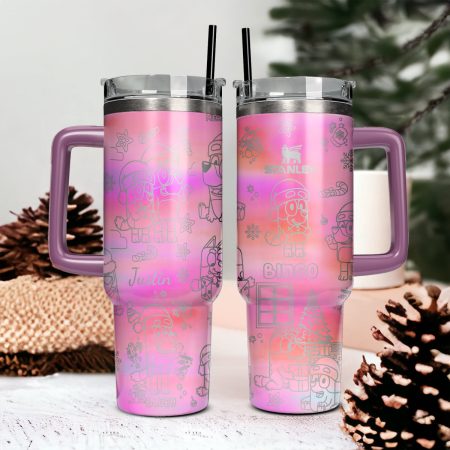 Bluey And Bingo Cartoon Custom Stanley Cup 40 oz 30 oz Tumbler With Handle