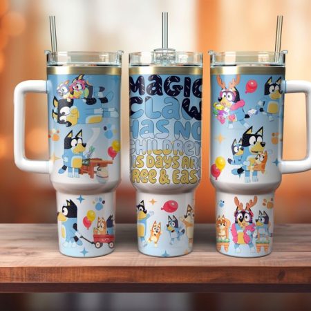 Bluey Cartoon Custom  Quencher 40oz Stainless Steel Tumbler HG