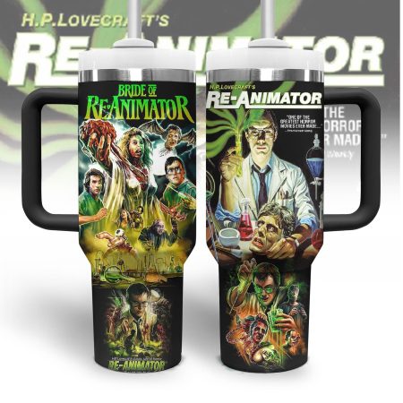 Bride of Re-Animator Movies Custom Quencher Stainless Steel Custom Quencher 30oz or 40oz Stainless Steel Tumbler With Handle HG