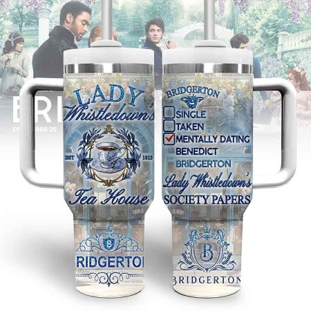 Bridgerton TV Series Custom Stanley Quencher  30oz or 40oz Stainless Steel Tumbler With Handle HG Stainless Steel Tumbler