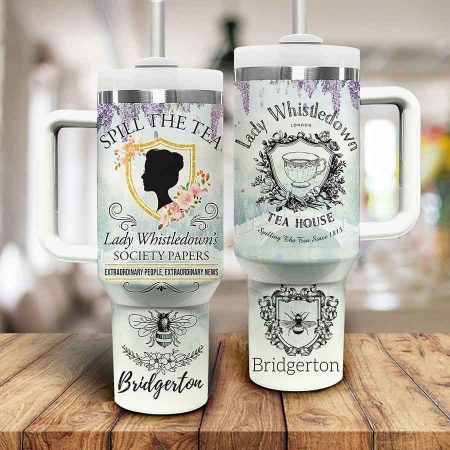 Bridgerton TV Series Custom Quencher Stainless Steel Custom Quencher 30oz or 40oz Stainless Steel Tumbler With Handle HG