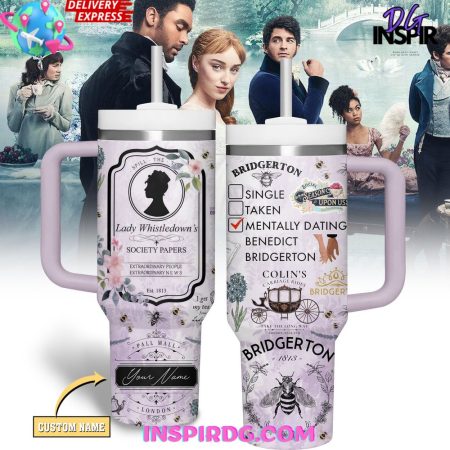 Bridgerton TV Series Custom Stanley Quencher  30oz or 40oz Stainless Steel Tumbler With Handle HG Stainless Steel Tumbler