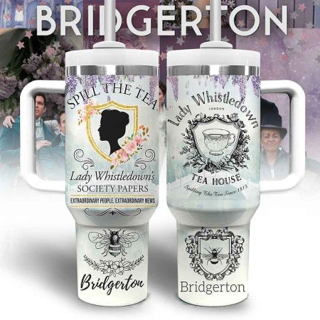 Bridgerton TV Series  Custom Quencher 30oz or 40oz Stainless Steel Tumbler With Handle HG