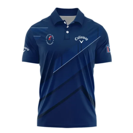 Callaway 124th U.S. Open Pinehurst Blue Gradient With White Straight Line Polo Shirt Style Classic Polo Shirt For Men