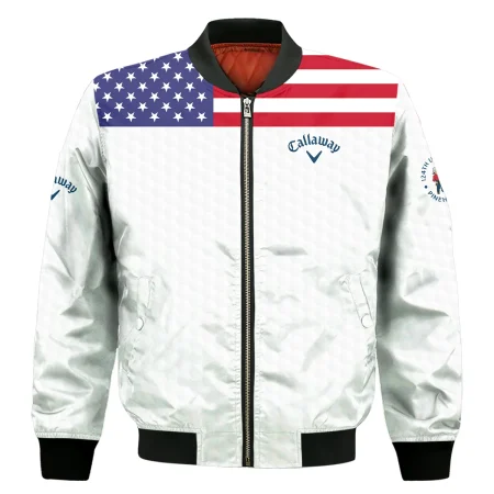 Callaway 124th U.S. Open Pinehurst Bomber Jacket USA Flag Golf Pattern All Over Print Bomber Jacket
