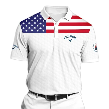 Callaway 124th U.S. Open Pinehurst Polo Shirt USA Flag Golf Pattern All Over Print Polo Shirt For Men