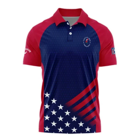 Callaway 124th U.S. Open Pinehurst Star White Dark Blue Red Background Polo Shirt Style Classic Polo Shirt For Men