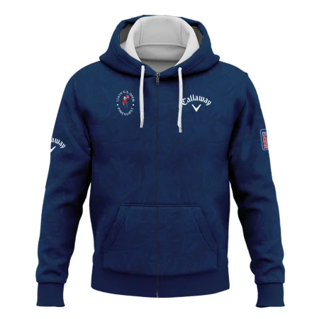 Callaway 124th U.S. Open Pinehurst Stars Gradient Pattern Dark Blue Zipper Hoodie Shirt Style Classic Zipper Hoodie Shirt