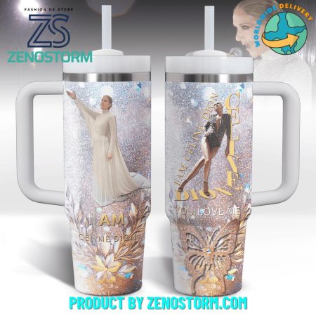 Celine Dion Music Custom  Quencher 30oz or 40oz Stainless Steel  Tumbler HG With Handle