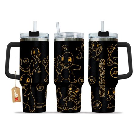 Charmander Pokemon Anime Custom Stanley Quencher 30oz or 40oz Stainless Steel Tumbler With Handle HG