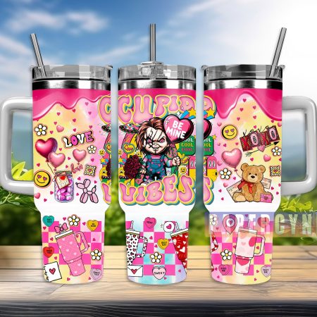 Chucky Horror Movie Custom  Quencher 30 or 40oz  Stainless Steel Tumbler HG With Handle