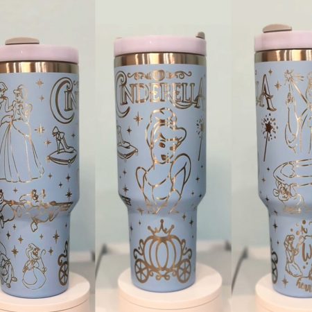 Cinderella Vibes Disney Custom Quencher 30oz or 40oz Stainless Steel Tumbler With Handle NNA