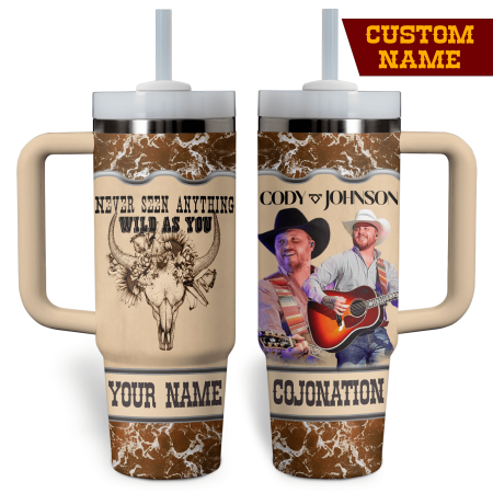 Cody Johnson Music Custom Stanley Quencher 30oz or 40oz Stainless Steel Tumbler With Handle HG