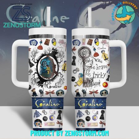Coraline Cartoon Custom  Quencher 30oz or 40oz Stainless Steel  Tumbler HG With Handle