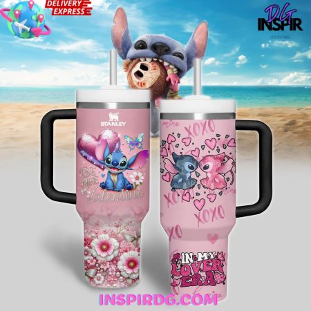 Stitch Be Mine Valentine  30oz 40 oz Tumbler With Handle HG Cup