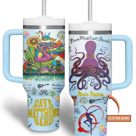 Dave Matthews Music Custom Stanley Quencher  30oz or 40oz Stainless Steel Tumbler With Handle HG Stainless Steel Tumbler With Handle