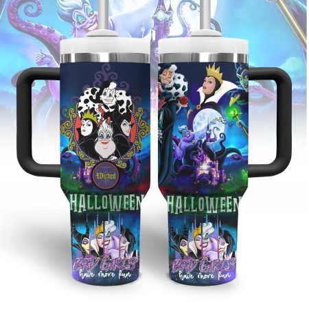 Disney Villains Cartoon Custom Quencher Stainless Steel Custom Quencher 30oz or 40oz Stainless Steel Tumbler With Handle HG