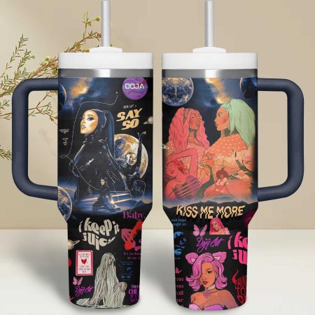 Doja Cat Music Custom Stanley Quencher 30oz or 40oz Stainless Steel Tumbler With Handle HG