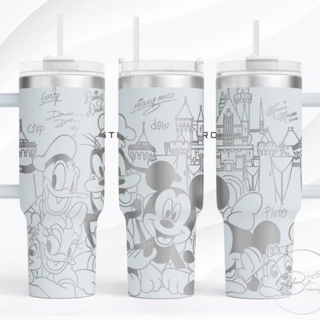 Donald Duck Disney Castle Custom Quencher 30oz or 40oz Stainless Steel Tumbler With Handle NNA