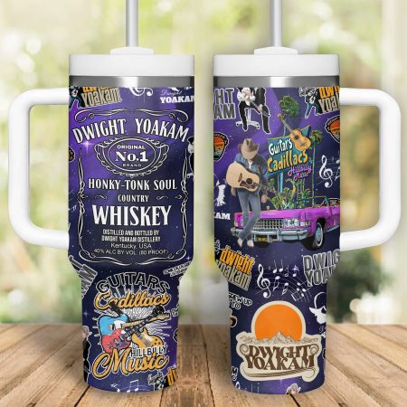 Dwight Yoakam Music Custom Stanley Cup 40 oz 30 oz Tumbler With Handle