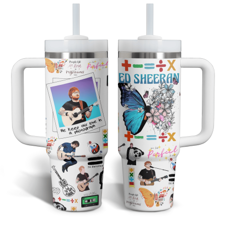 Ed Sheeran Music Custom Stanley Quencher 30oz or 40oz Stainless Steel Tumbler With Handle HG