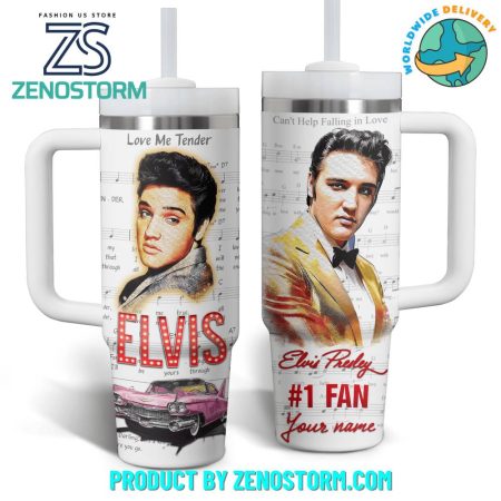 Elvis Presley Music Custom  Quencher 30oz or 40oz Stainless Steel  Tumbler HG With Handle