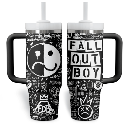 Fall Out Boy Music Custom Stanley Quencher 30oz or 40oz Stainless Steel Tumbler With Handle HG