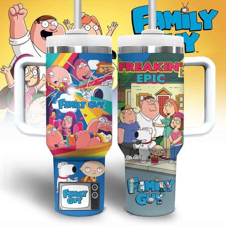 Family Guy Cartoon Custom  Quencher 40oz Stainless Steel Tumbler HG