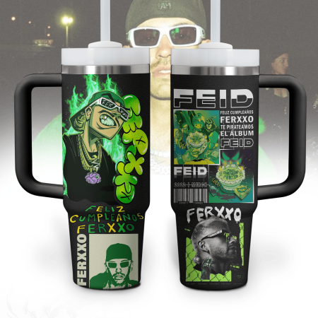 Feid Ferxxo Calipsis Music Custom Stanley Quencher 30oz or 40oz Stainless Steel Tumbler With Handle HG