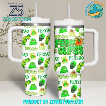 Feid Ferxxo Calipsis Music Custom  Quencher 30oz or 40oz Stainless Steel  Tumbler HG With Handle