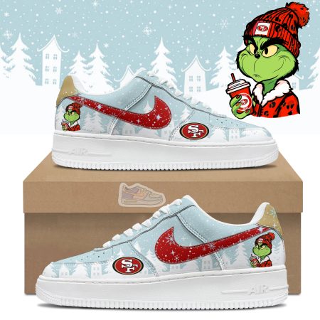 49ers Football Grinchmas Air Low-Top Sneakers Shoes For Men And Women