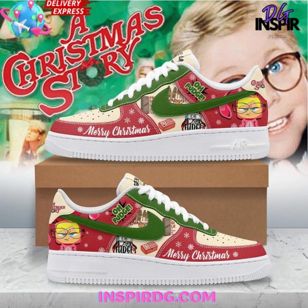 A Christmas Story Limited Edition Nike Air Force 1 A Christmas Story Air Low-Top Sneakers Shoes For Men And Women