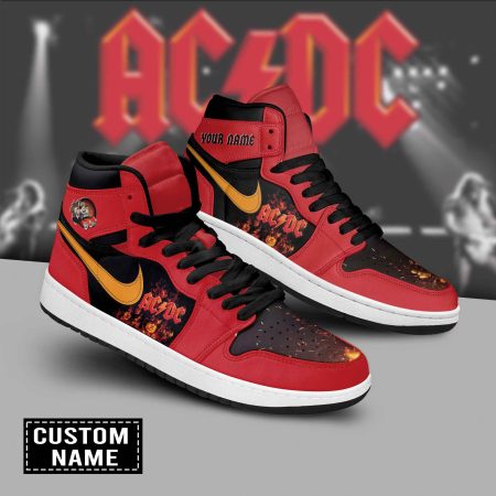 AC/DC AJ1 High Sneakers Shoes For Men And Women