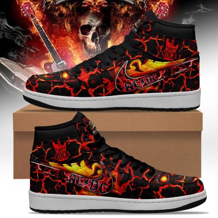 AC/DC AJ1 High Sneakers Shoes For Men And Women