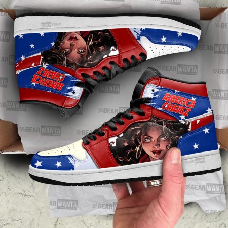 America Chavez AJ1 High Sneakers Shoes For Men And Women