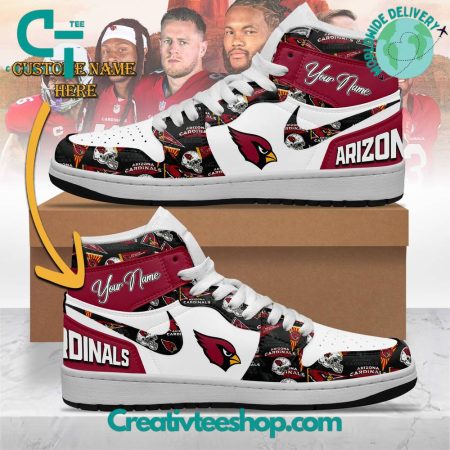 Arizona Cardinals AJ1 High Sneakers Shoes For Men And Women